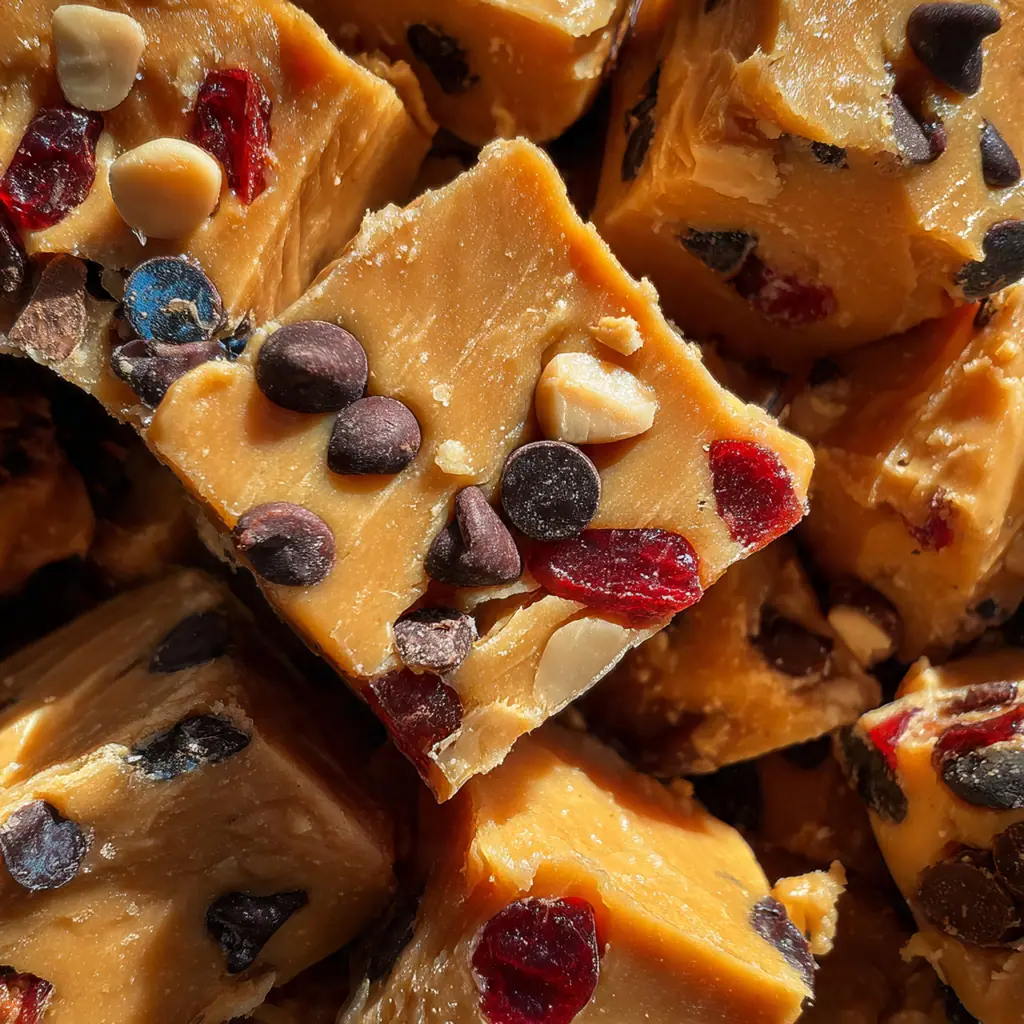 A single square of creamy peanut butter fudge on a small plate, showing its smooth texture.