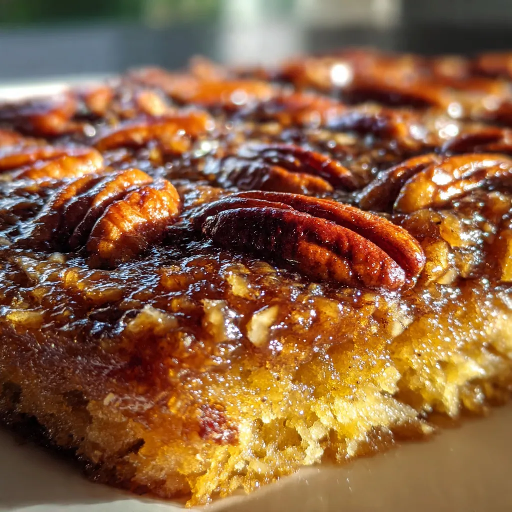 Pecan pie upside down cake