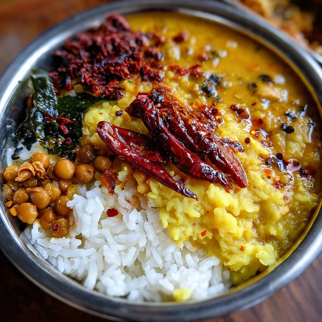 A complete South Indian breakfast plate with masala dosa, coconut chutney, and sambar
