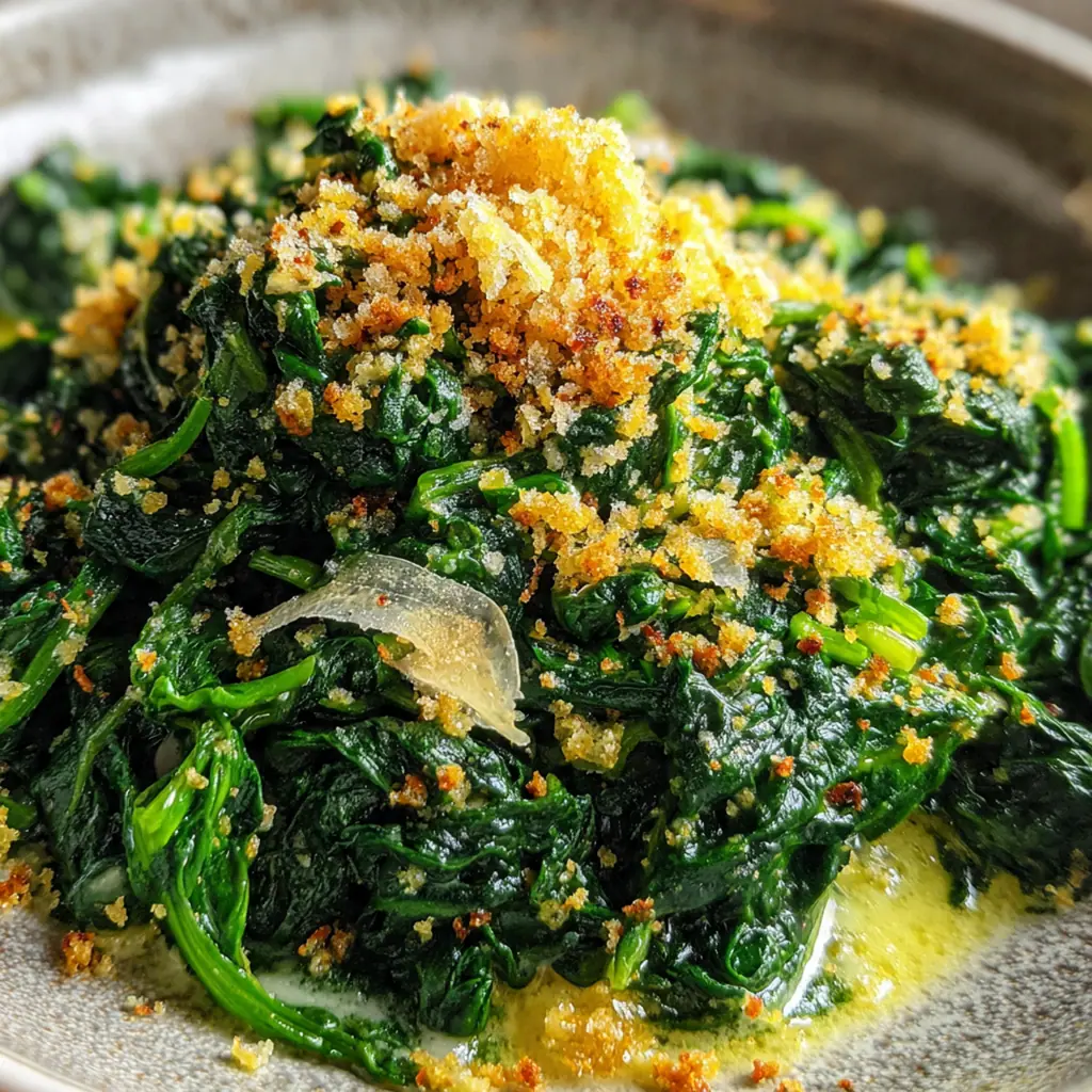 Close-up of a serving spoon dipping into the casserole, revealing layers of creamy spinach and melted Pepper Jack cheese