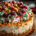 Christmas themed cheesecake