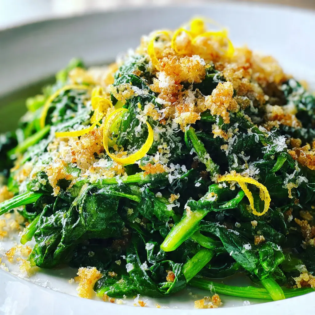 A cast iron skillet filled with creamy, golden-topped Fresh Spinach Madeline, steam rising from the bubbly cheese