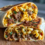 Mac N Cheese Burger Wrap