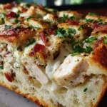 Chicken Bacon Ranch Stuffed Bread