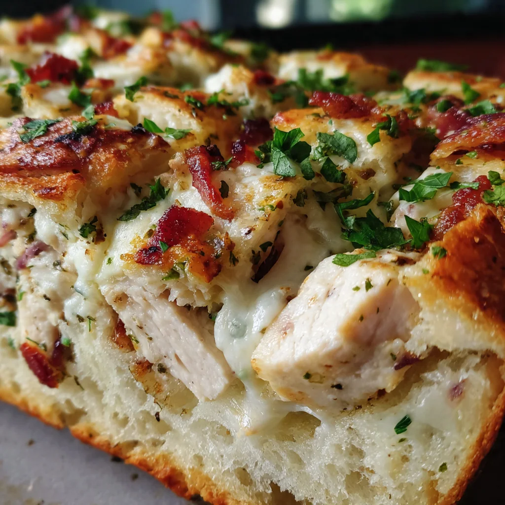 Chicken Bacon Ranch Stuffed Bread
