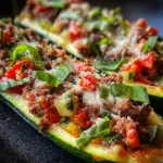 Beef Stuffed Zucchini Boats