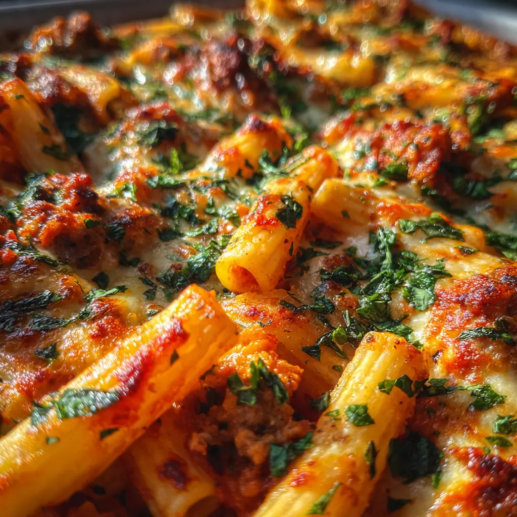 Christmas Cheesy Baked Ziti