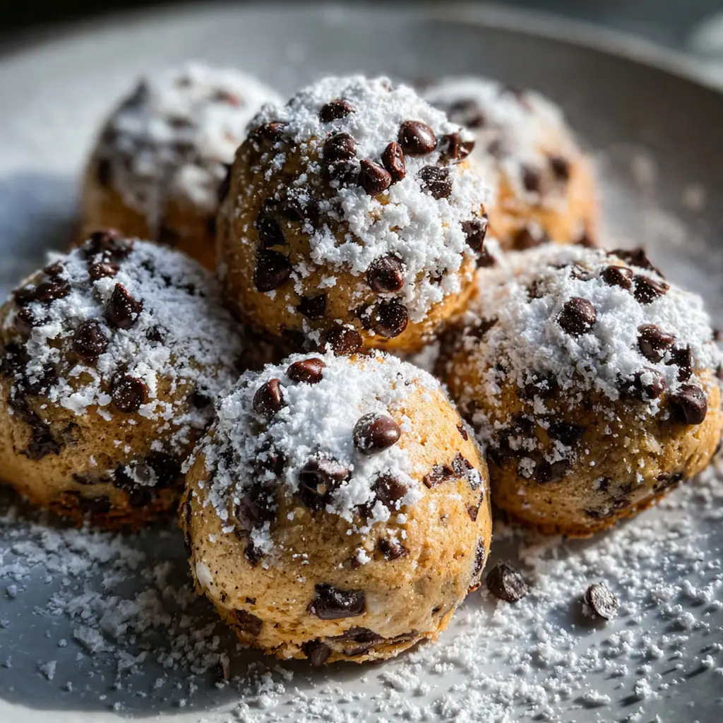 Peanut Butter Chocolate Chip Snowball Cookies