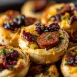 Andouille Sausage Cranberry Cheddar Bites