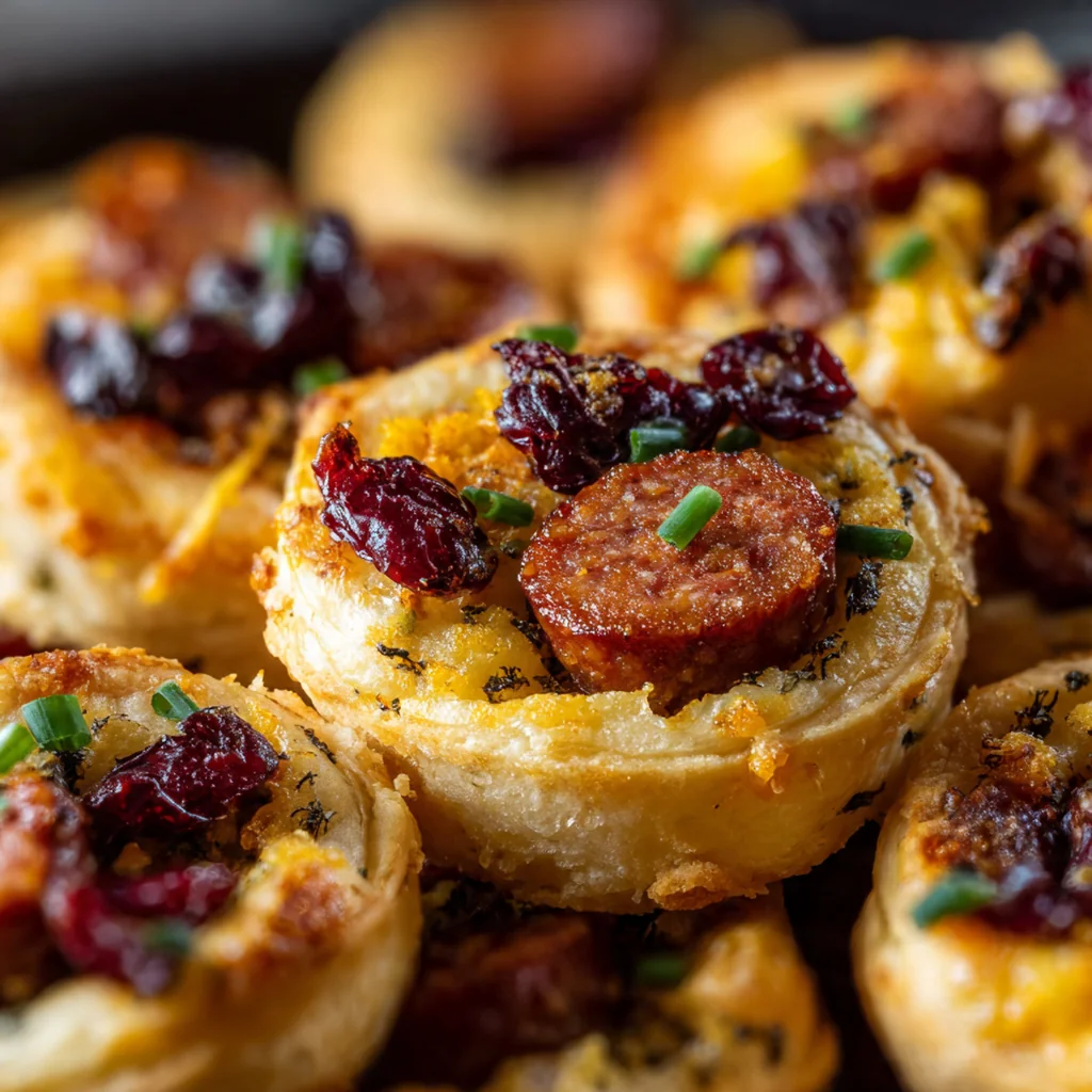 Andouille Sausage Cranberry Cheddar Bites