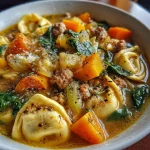 Butternut Squash Sausage Tortellini Soup