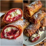 Red Velvet Cheesecake Egg Rolls